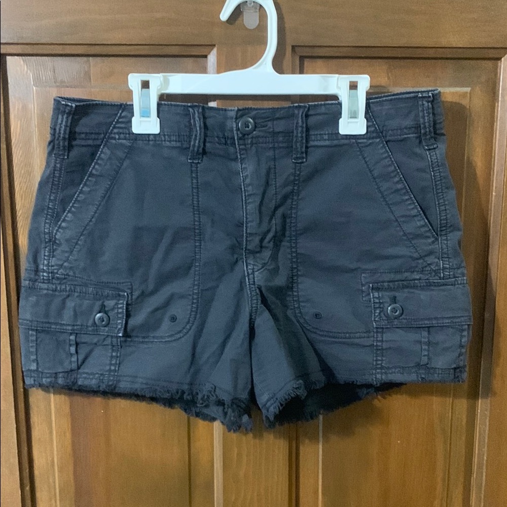 American Eagle Outfitters Black Cargo Shorts Utility Style
